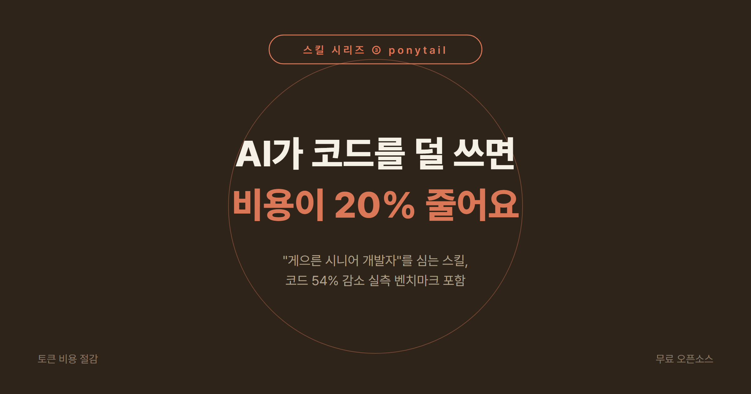 클로드코드 ponytail 스킬 2026: 코드량 54% 줄이고 비용 20% 아끼는 “게으른 시니어” 페르소나 설치법