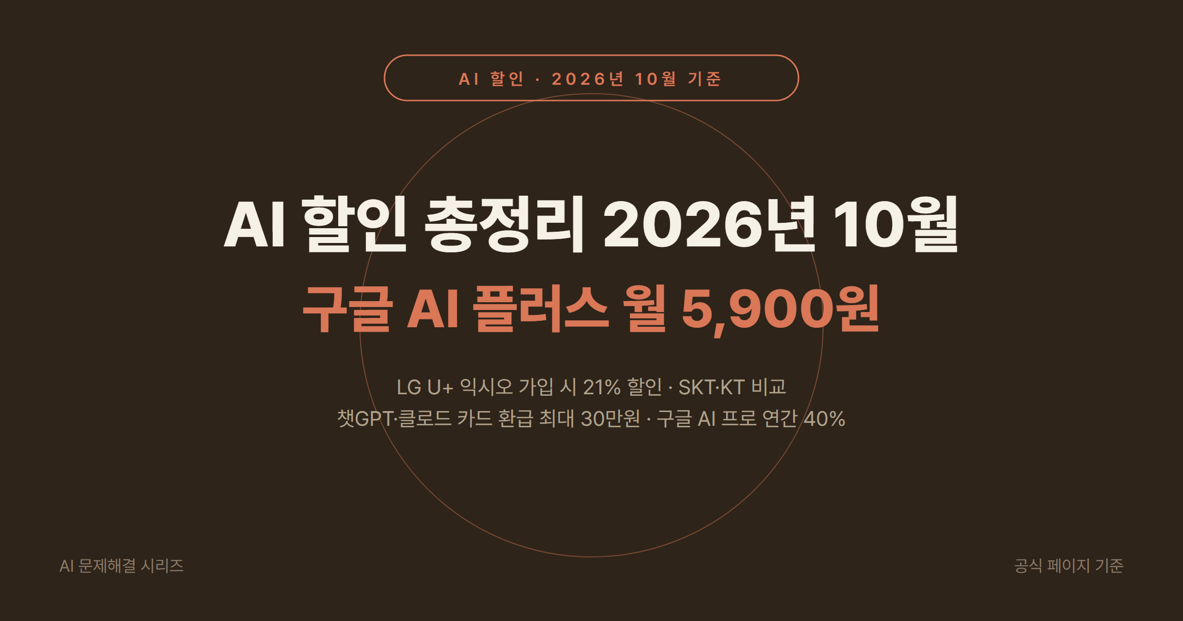 AI 할인 총정리 2026년 10월
